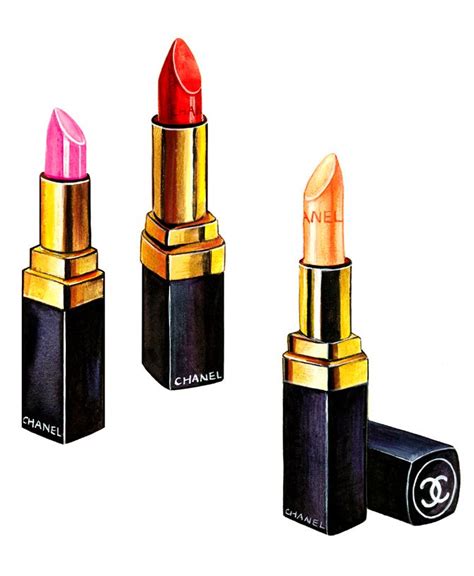 chanel lipstick drawing